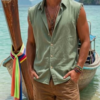 Sleeveless Shirt — Raw Hem (SAMPLE)